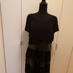 Alfani Women’s Black Faux Leather Women’s Dress